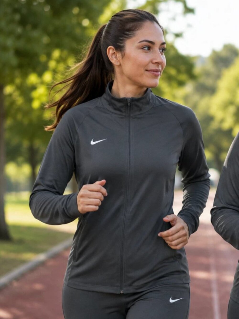 Nike NWT Epic Lightweight Knit 2.0 Dri-FIT Full Zip Track Jacket Dark Gray, sz S